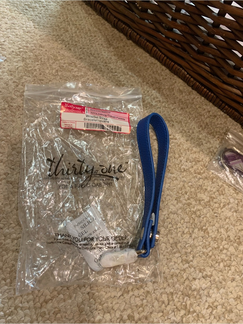 thirty-one Royal Blue Wristlet Strap